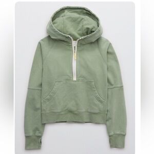 OFFLINE By Aerie Throw-Back Quarter Zip Sweatshirt